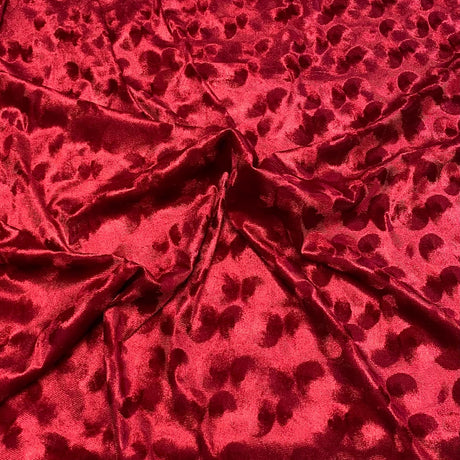 3 Metres Embossed Soft Velvet 55" Wide (Maroon)