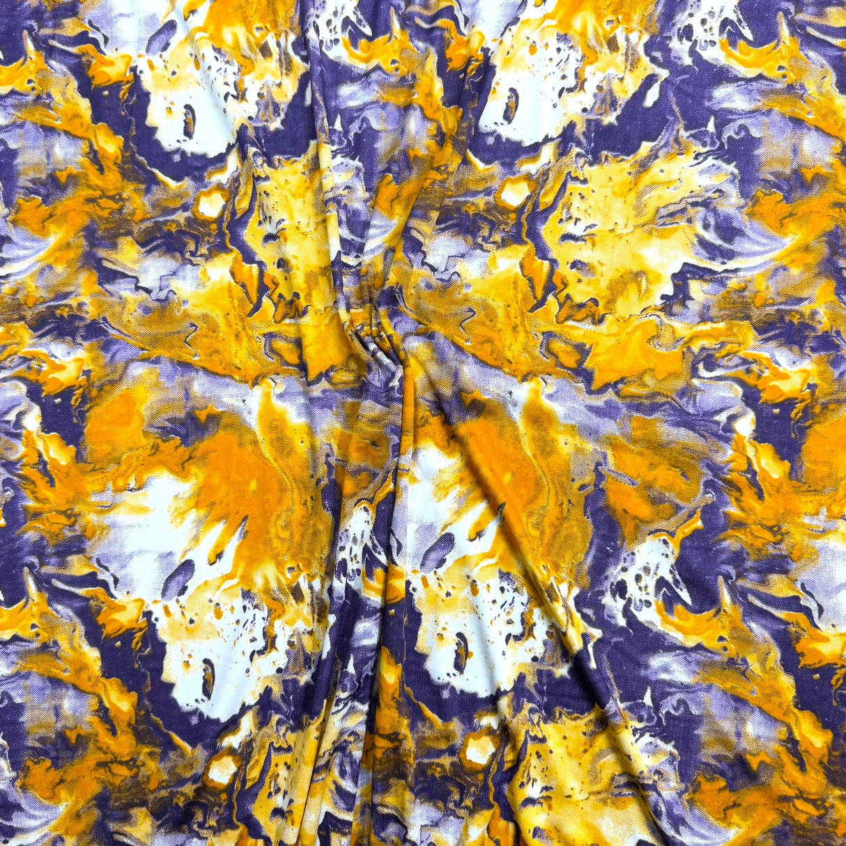 3 Metres Luxurious Polyester Jersey 45” Wide - (Yellow Storm)