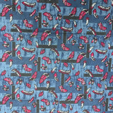 3 Metres Luxury 100% Cotton - 36" Wide - (Blue & Pink)