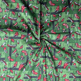 3 Metres Luxury 100% Cotton - 36" Wide - (Green & Red)