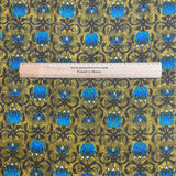 3 Metres Luxury 100% Cotton - 36" Wide - (Gold & Blue)