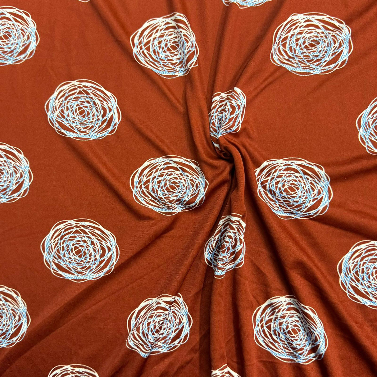 3 Metres Luxurious Polyester Jersey 45” Wide - (Rust)