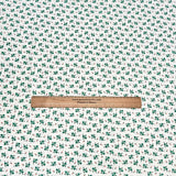 3 Metres Luxury 100% Cotton - 36" Wide - (Green Flowers)