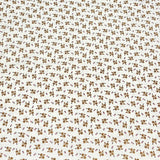 3 Metres Luxury 100% Cotton - 36" Wide - (Brown Flowers)