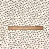 3 Metres Luxury 100% Cotton - 36" Wide - (Brown Flowers)