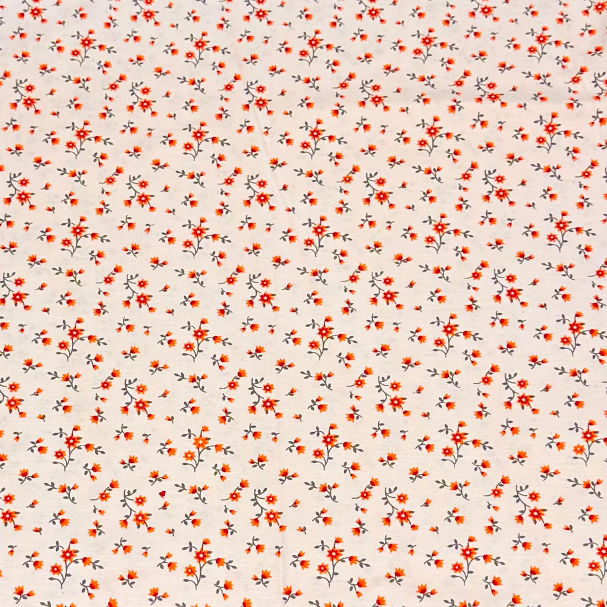 3 Metres Luxury 100% Cotton - 36" Wide - (Orange Daisy)