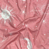 3 Metre Luxurious Soft Viscose Jersey - 55" (Pink Skies)