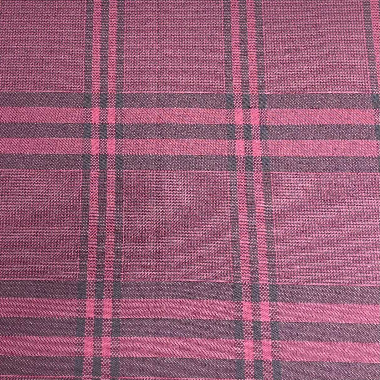 3 Metres Luxury Soft Printed Ponte Scuba - 55" Wide - Red Checks (Clearance Sale)