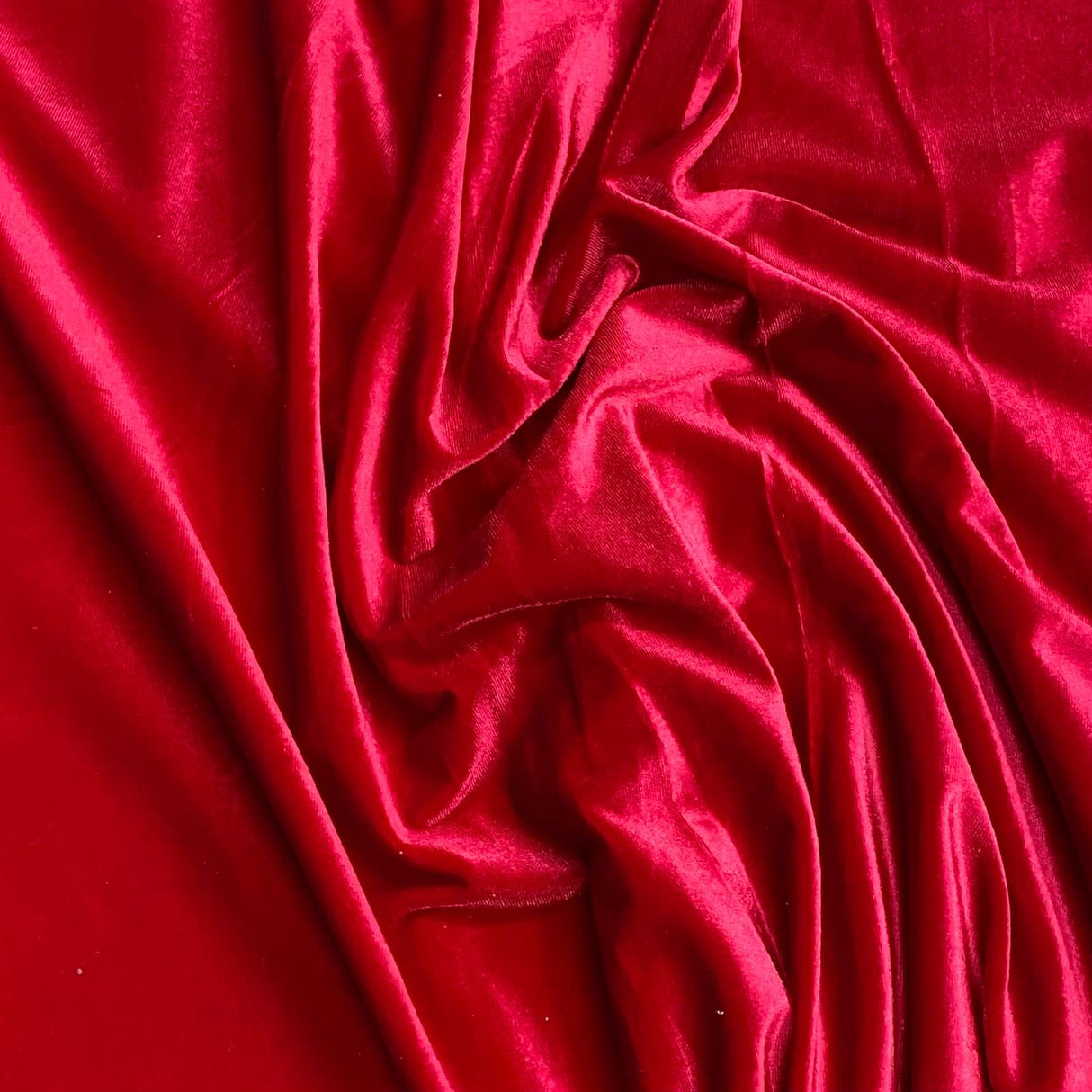 3 Metres Smooth Soft Velvet 55" Wide Red (Clearance Sale)