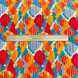 3 Metres Luxury 100% Cotton - 36" Wide - (Red, Blue & Turquoise)