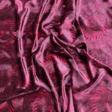 3 Metres Premium Printed Spandex Velvet 55" Wide (Maroon Feather)