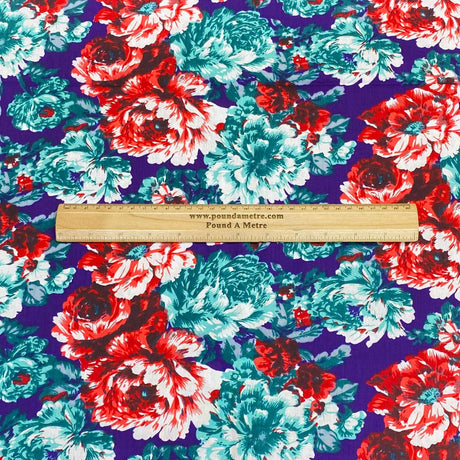 3 Metres Luxury 100% Cotton - 36" Wide (Peonies)