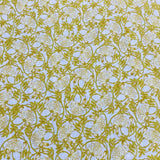 Luxury Dressmaking 100% Digital Printed Cotton Lawn- 55" (Yellow & White)