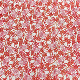 Luxury Dressmaking 100% Digital Printed Cotton Lawn- 55" (Red & White)