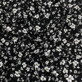 3 Metres, Premium Quality, Printed Dressmaking Viscose - 55" Wide (Black)