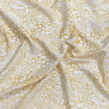 3 Metres, Premium Quality, Printed Dressmaking Viscose - 55" Wide (Yellow)