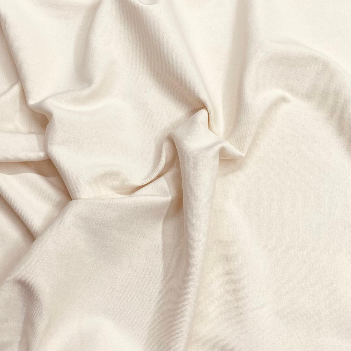 3 Metres Cotton Looped Backed Terry Jersey 55" Wide (Cream)