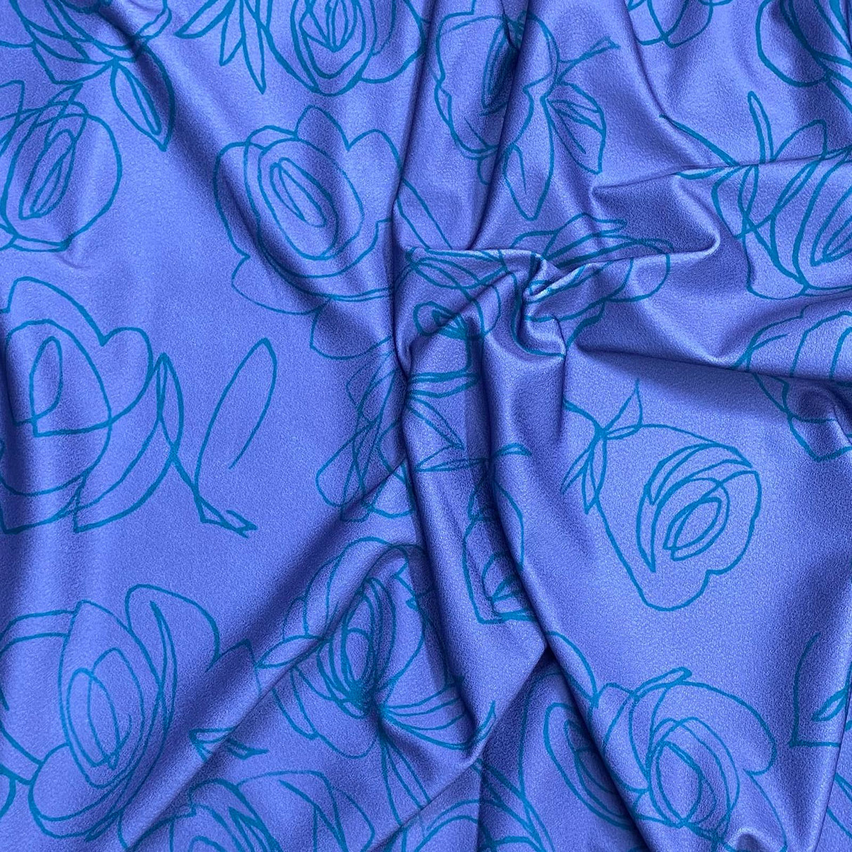 3 Metre Luxurious Soft Printed Jersey - 55"-  (Rose)