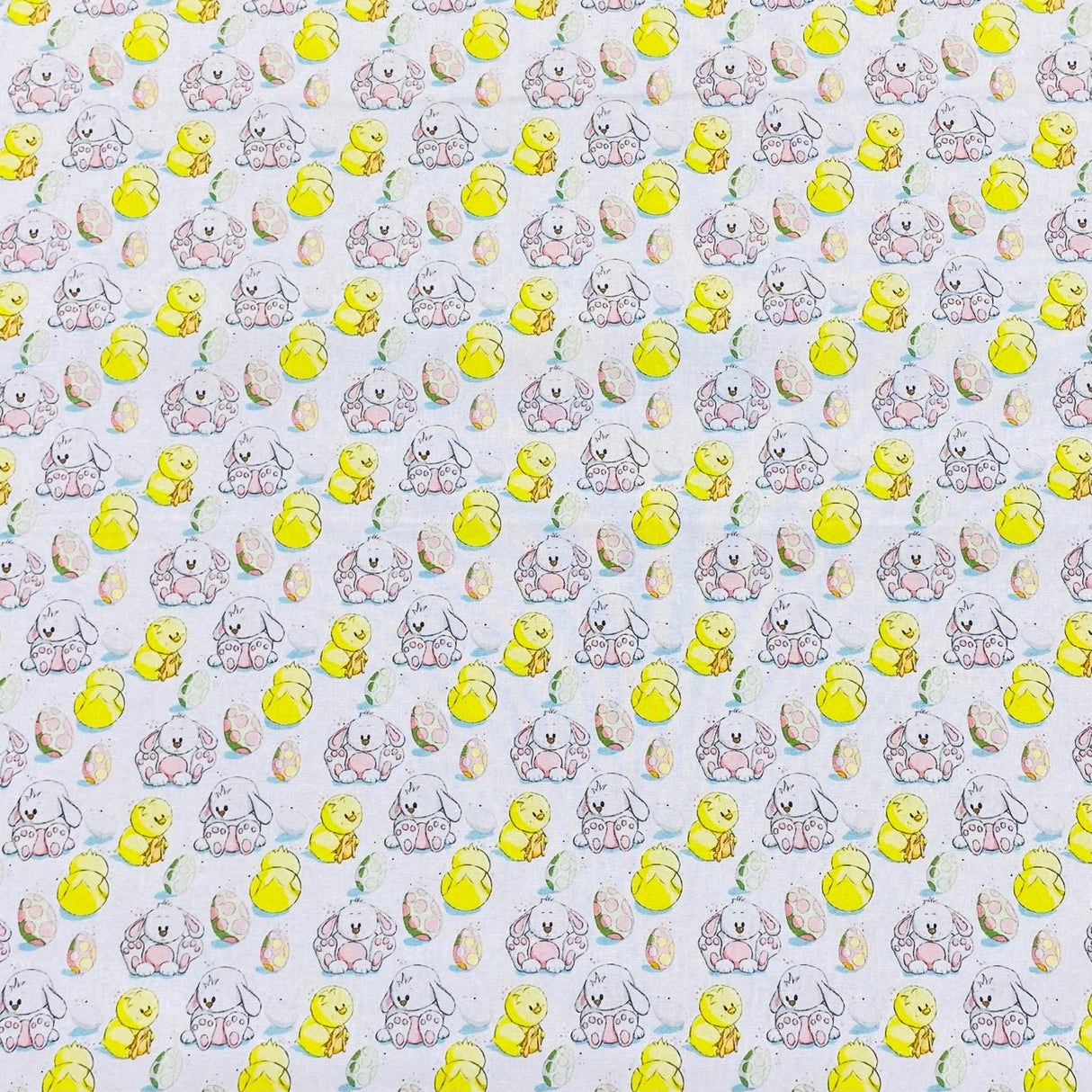 Per Metre 100% Digital Cotton Easter Print - (Bigs Ears)