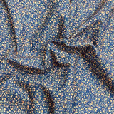 Luxury Dressmaking 100% Digital Printed Cotton Lawn- 55" (Navy)