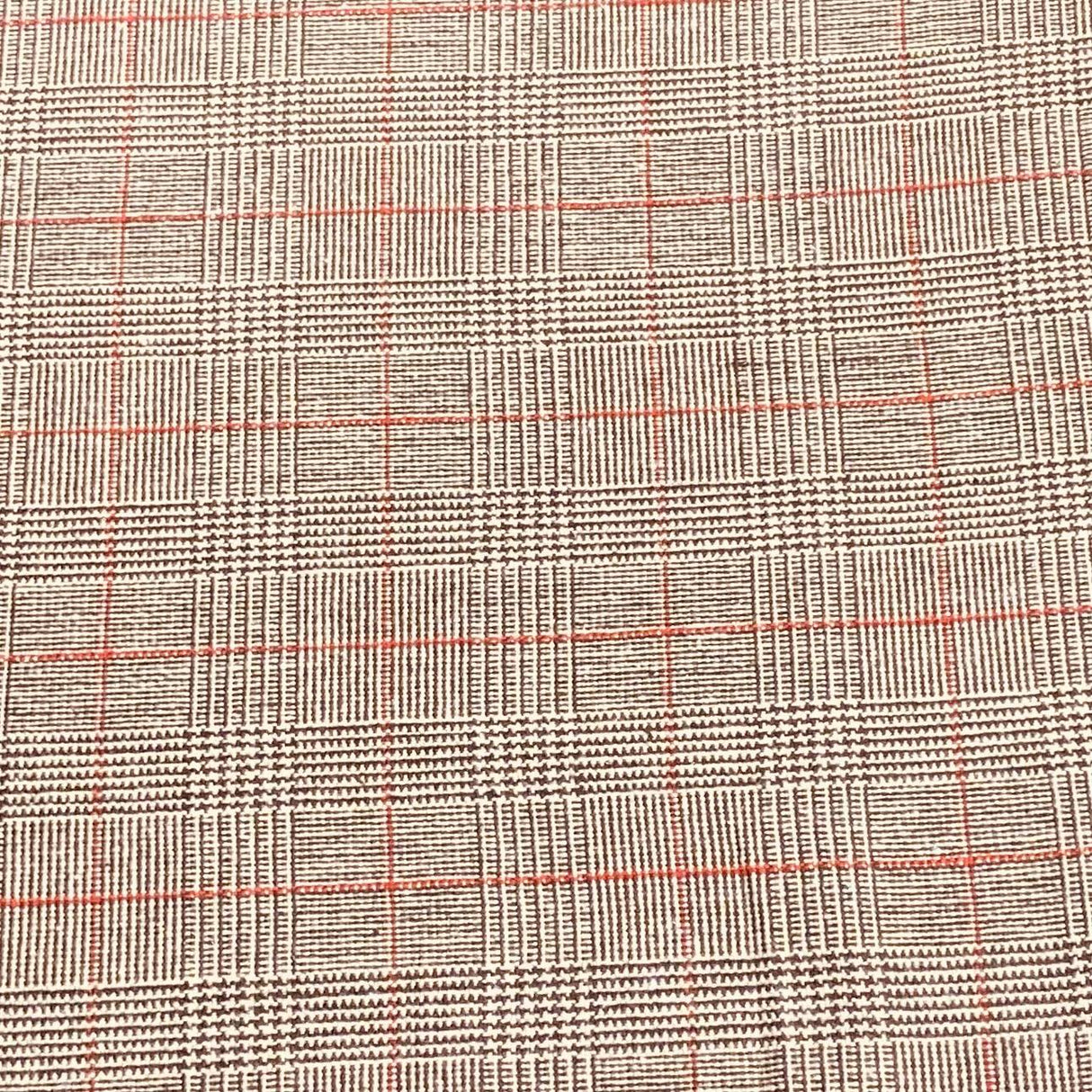 Premium Wool Rich Fabric 55" Wide (Brown Checks)