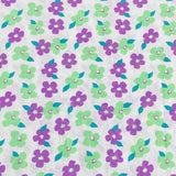 Luxury Dressmaking 100% Digital Printed Cotton Lawn- 55" (Green & Purple)