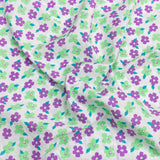 Luxury Dressmaking 100% Digital Printed Cotton Lawn- 55" (Green & Purple)