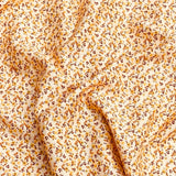 3 Metres, Premium Quality, Printed Dressmaking Viscose - 55" Wide (Orange Floral)