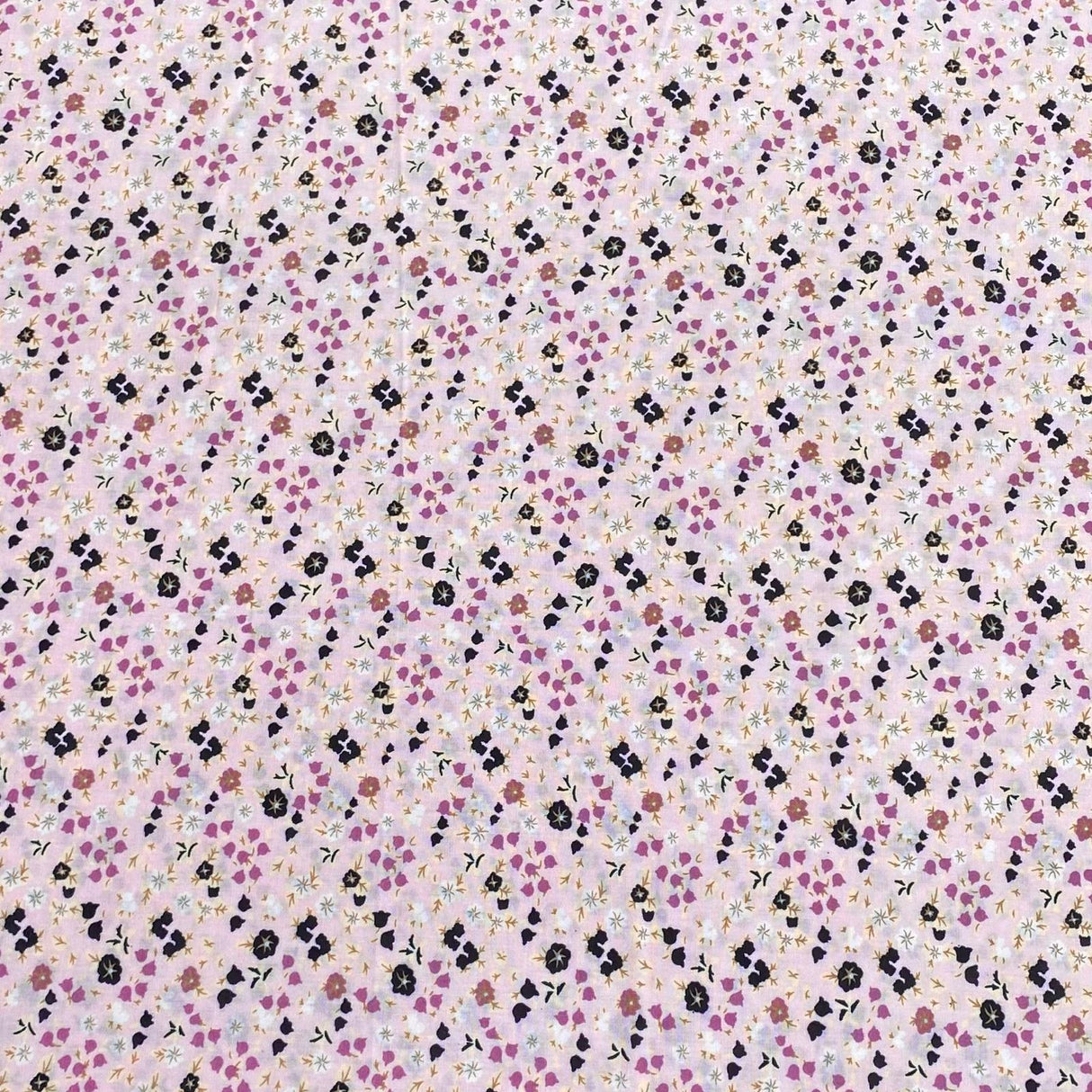 3 Metres, Premium Quality, Printed Dressmaking Viscose - 55" Wide (Baby Pink)