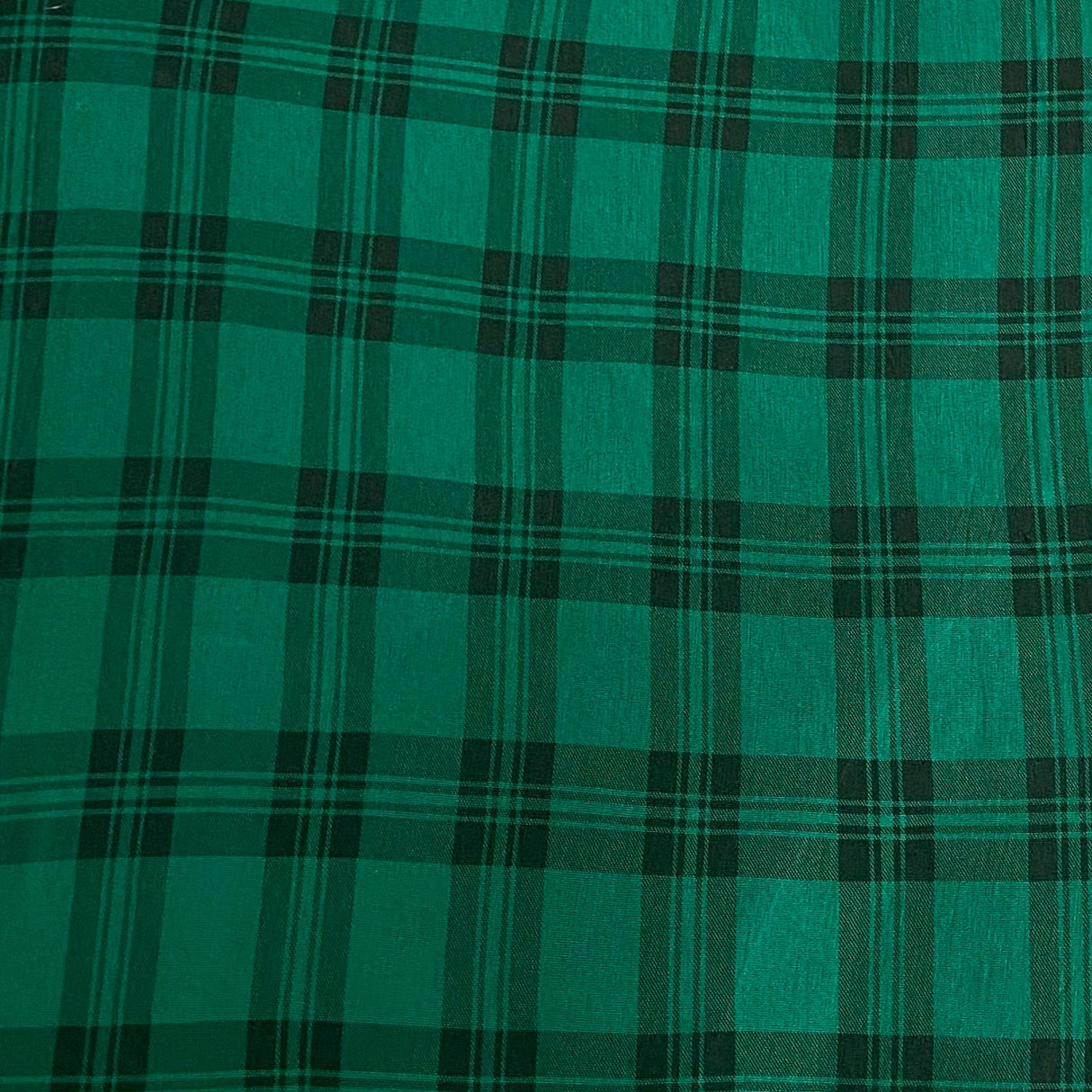 3 Metre Luxurious Printed Soft Viscose Jersey - 55" (Green Checks)