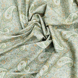 Per Metre Printed Cashmere Effect Crepe Fabric- 45" Wide (Paisley)