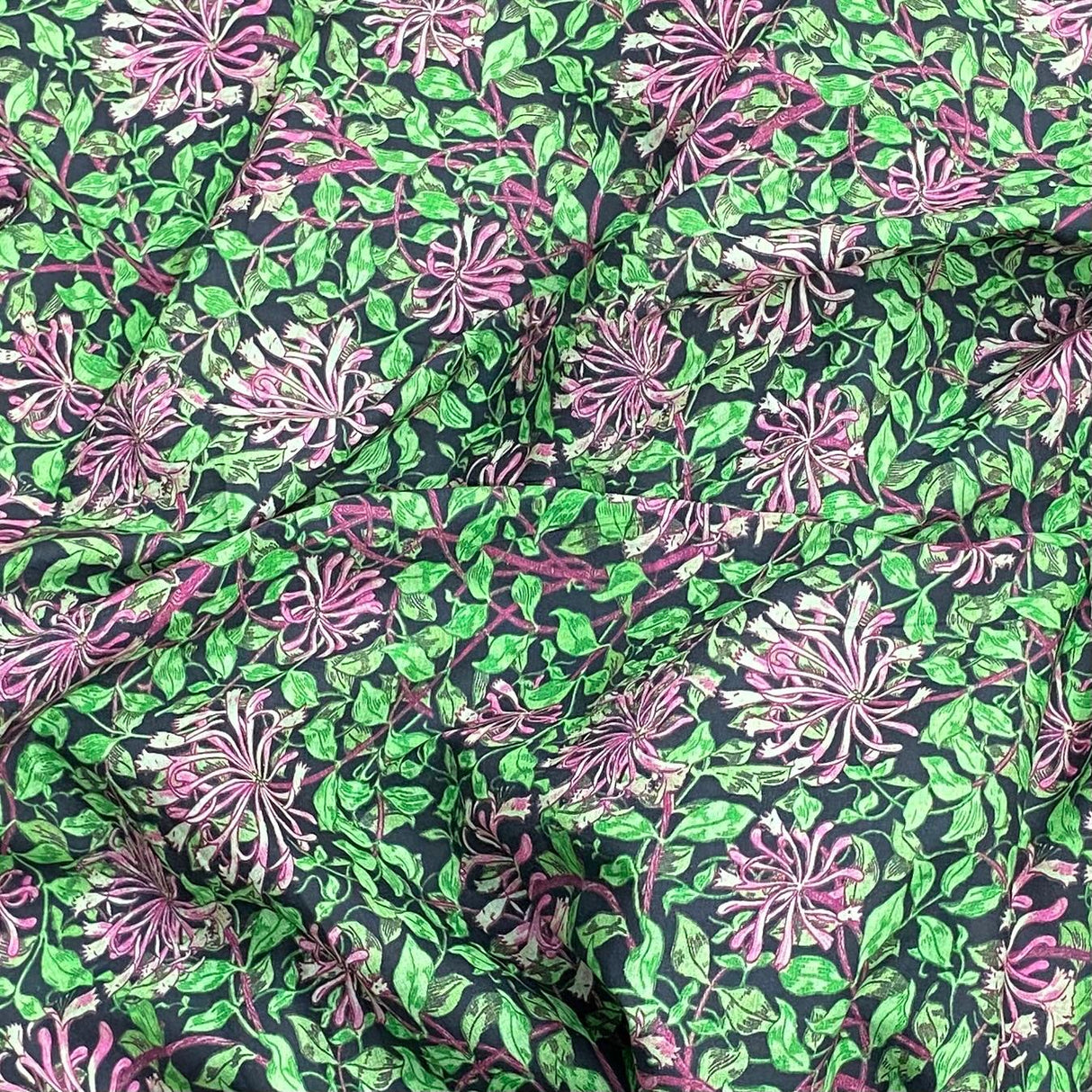 Luxury Dressmaking 100% Digital Printed Cotton Lawn- 55" (Pond)