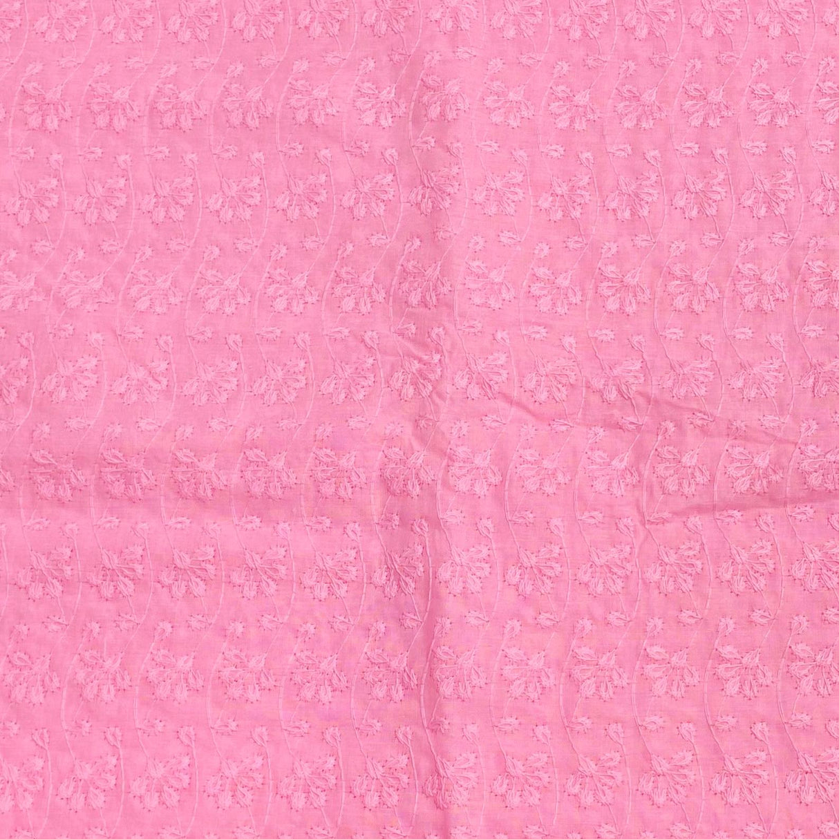 3 Metre Broderie Anglaise Floral Cotton - 45" Wide (Pink)