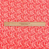 5 Metres Luxury 100% Cotton - 36" Wide (Coral Leafs)