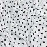 3 Metre Luxurious Soft Viscose Jersey - 55"-  (Black & White Polka)