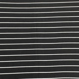 3 Metre Luxurious Soft Viscose Jersey - 55"-  (Black & White Stripes)