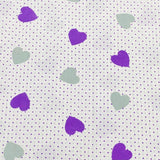 3 Metres Luxurious Polyester Jersey 45” Wide - (Purple & White)