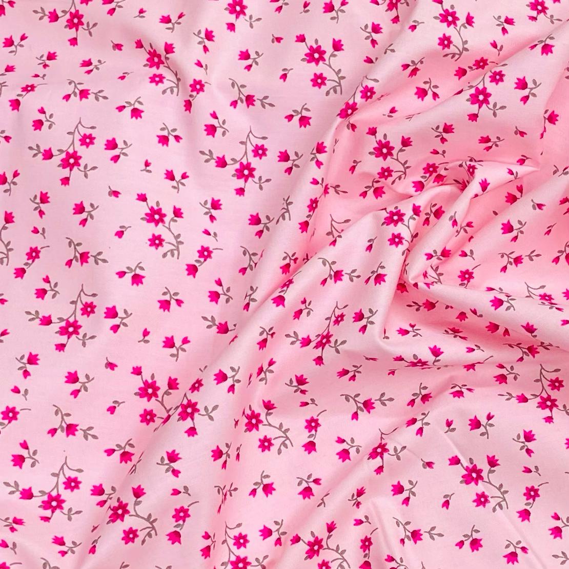 3 Metres Luxury 100% Cotton - 36" Wide (Flamingo)