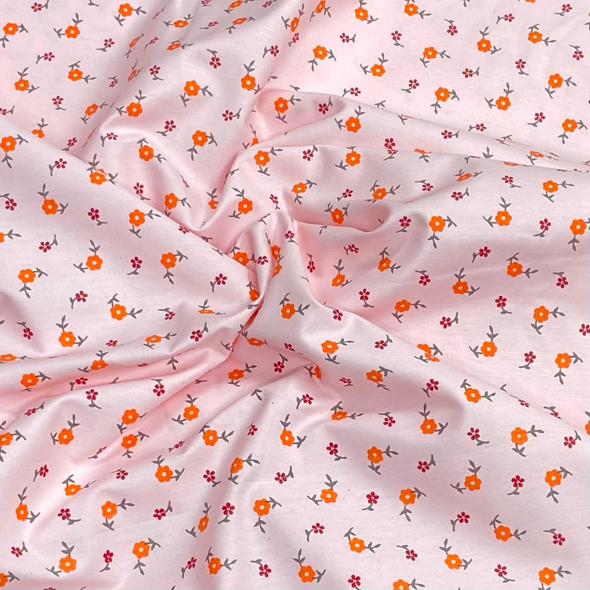 3 Metres Luxury 100% Cotton - 36" Wide (Peach & Maroon )