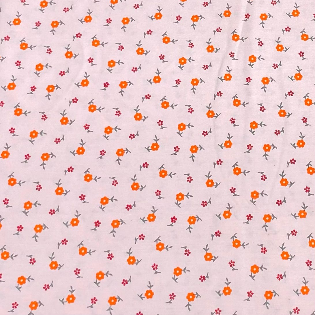 3 Metres Luxury 100% Cotton - 36" Wide (Peach & Maroon )