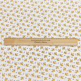 3 Metres Luxury 100% Cotton - 36" Wide ( White & Gold )