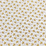 3 Metres Luxury 100% Cotton - 36" Wide ( White & Gold )