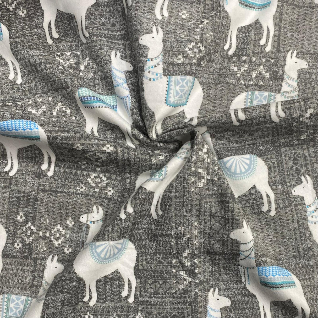 Per Metres High Quality Brushed Cotton - 45" Wide (Llama)