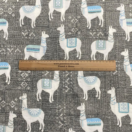 Per Metres High Quality Brushed Cotton - 45" Wide (Llama)