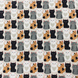 Per Metres High Quality Brushed Cotton - 45" Wide (Cats)