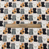 Per Metres High Quality Brushed Cotton - 45" Wide (Cats)