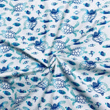 Per Metres High Quality Brushed Cotton - 45" Wide (Turtle)