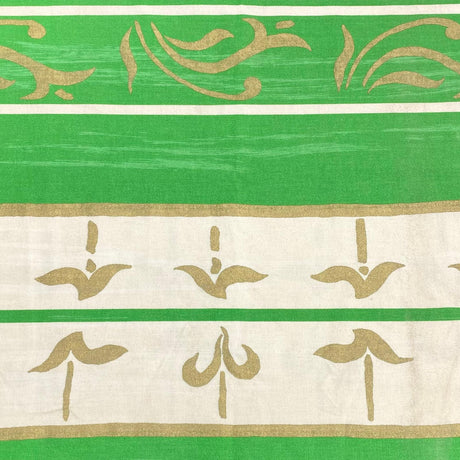 3 Metres Luxury 100% Cotton - 60" Wide (Green & Gold) Made In Britain