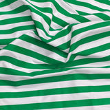 3 Metres Luxury 100% Cotton - 60" Wide (Green & White) Made In Britain