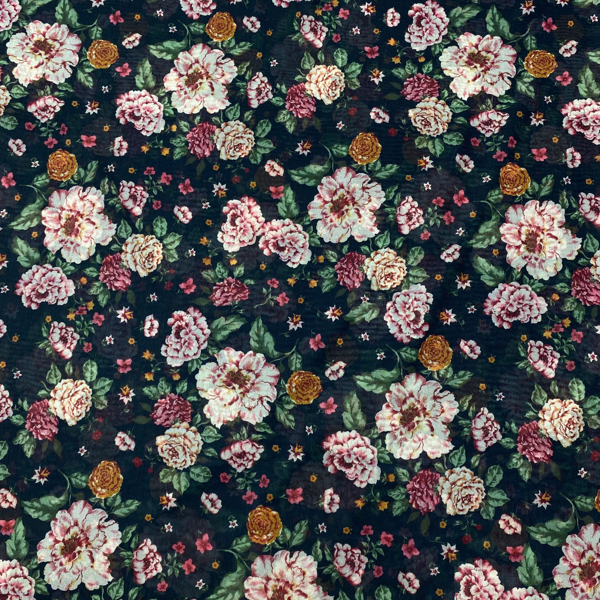 3 Metre Luxurious Printed Soft Lightweight Jersey - 55" (Big Flowers)